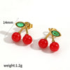 Women's Fruit Stainless Steel Jewelry Set With Electroplated Pendant Necklace And Earrings