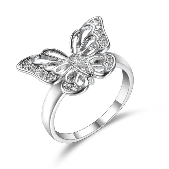 Women's Gentle Hollow Butterfly Copper Jewelry With Geometric Pattern And Electroplating