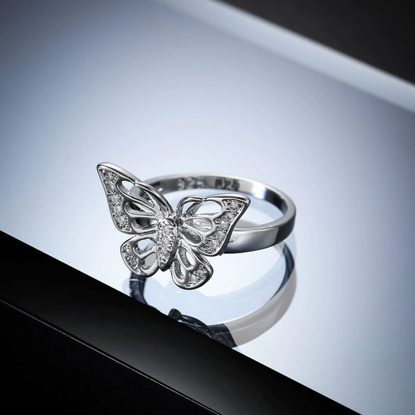 Women's Gentle Hollow Butterfly Copper Jewelry With Geometric Pattern And Electroplating