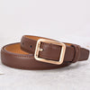 Women's Genuine Cowhide Leather Slim Fashion Belt With Alloy Buckle Electroplated Decorative All Match Belt For Jeans