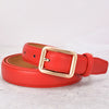 Women's Genuine Cowhide Leather Slim Fashion Belt With Alloy Buckle Electroplated Decorative All Match Belt For Jeans