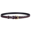 Women's Genuine Leather Belt With Crocodile Embellishments For Jeans And Westernfitted Dresses