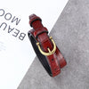 Women's Genuine Leather Belt With Crocodile Embellishments For Jeans And Westernfitted Dresses