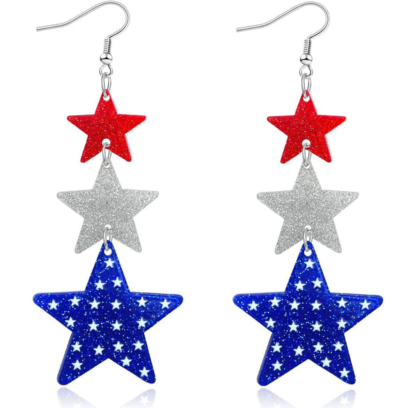 Women's Geometric Acrylic Earrings With Copper Needle Electroplated Fashion High End Stylish Versatile Statement Jewelry