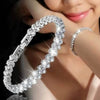 Women's Geometric Alloy And Rhinestone Bracelet With Electroplated Die Cast Crystal Inlay Fashion Jewelry