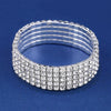 Women's Geometric Alloy Bracelet With Rhinestone Inlay Diamond Cut Style Crystal Fashion Jewelry