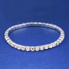 Women's Geometric Alloy Bracelet With Rhinestone Inlay Diamond Cut Style Crystal Fashion Jewelry