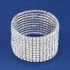 Women's Geometric Alloy Bracelet With Rhinestone Inlay Diamond Cut Style Crystal Fashion Jewelry