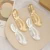 Women's Geometric Alloy Clipon Earrings Exaggerated Simple Fashion Statement Jewelry For Wholesale