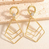Women's Geometric Alloy Drop Earrings With Stainless Steel Ear Needles Electroplated Exaggerated Fashion Jewelry Wholesale