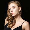 Women's Geometric Alloy Ear Pin Earrings Minimalist Statement Fashion Jewelry With Exaggerated Modern Design