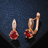 Women's Geometric Alloy Earrings With Gold Plated Artificial Gemstone Inlay Simple Delicate Fashion Jewelry