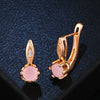 Women's Geometric Alloy Earrings With Gold Plated Artificial Gemstone Inlay Simple Delicate Fashion Jewelry