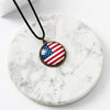 Women's Geometric Alloy Pendant Necklace With Dripping Oil Finish And Rope Chain Fashion Jewelry Wholesale