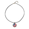 Women's Geometric Alloy Pendant Necklace With Dripping Oil Finish And Rope Chain Fashion Jewelry Wholesale