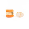Women's Geometric Alloy Resin Gemstone Ring With Ombre Finish Glossy Metal Detail And Stacking Style