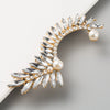 Women's Geometric Alloy Rhinestone Tassel Ear Clip Earrings With Exaggerated Fashion Design