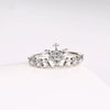 Women’s Geometric Alloy Ring With Gemstone Accent White Gold Plated Electroplated High End Minimal Style
