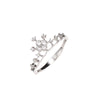 Women’s Geometric Alloy Ring With Gemstone Accent White Gold Plated Electroplated High End Minimal Style