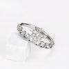 Women’s Geometric Alloy Ring With Gemstone Accent White Gold Plated Electroplated High End Minimal Style