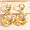 Women's Geometric Alloy Statement Stud Earrings With Electroplated Finish And Stainless Steel Posts Fashion Jewelry Accessories