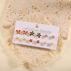 Women's Geometric Alloy Stud Earrings With Steel Posts Electroplated Light Luxury Small Earring Set