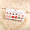 Women's Geometric Alloy Stud Earrings With Steel Posts Electroplated Light Luxury Small Earring Set