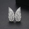 Women's Geometric Angel Wings Open Ring In Electroplated Copper With Micropavé Zirconia Adjustable Fashion Jewelry