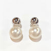 Women's Geometric Ball And Pearl Earrings In Electroplated Copper Elegant Minimalist Highend Jewelry Wholesale