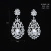 Women's Geometric Baroque Round Metal Earrings With Rhinestone Details For Banquets Parties And Photography