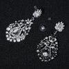 Women's Geometric Baroque Round Metal Earrings With Rhinestone Details For Banquets Parties And Photography