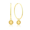 Women's Geometric Big Circle Earrings With Silver Needle And Copper Electroplated Retro Light Luxury Style