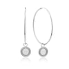 Women's Geometric Big Circle Earrings With Silver Needle And Copper Electroplated Retro Light Luxury Style