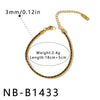 Women's Geometric Braided Stainless Steel Bracelet With Vacuum Plated Gold Tone Finish And Minimalist Fashion Design
