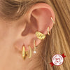 Women's Geometric C Shaped Earrings With Silver Needle And Copper Electroplated Fashion Ear Buckles