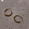 Women's Geometric C Shaped Spliced Pearl Earrings Copper Electroplated Fashion Elegant Ear Jewelry