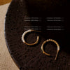 Women's Geometric C Shaped Spliced Pearl Earrings Copper Electroplated Fashion Elegant Ear Jewelry