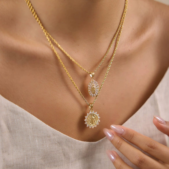 Women's Geometric Cartoon Character Stainless Steel Necklace With Pvd Furnace Vacuum Real Gold Plating