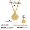 Women's Geometric Cartoon Character Stainless Steel Necklace With Pvd Furnace Vacuum Real Gold Plating