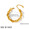 Women's Geometric Chain Bracelet In Stainless Steel With 18K Vacuum Plated Finish Simple Non Fading Fashion Accessory