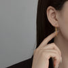 Women's Geometric Chain Earrings In Sterling Silver With Electroplated Finish Fashion Jewelry