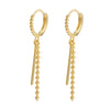 Women's Geometric Chain Earrings In Sterling Silver With Electroplated Finish Fashion Jewelry