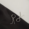 Women's Geometric Chain Earrings In Sterling Silver With Electroplated Finish Fashion Jewelry