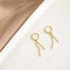 Women's Geometric Chain Earrings In Sterling Silver With Electroplated Finish Fashion Jewelry
