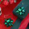 Women's Geometric Christmas Flower Drop Earrings Retro Metal Long Dangle Earrings With Electroplated Finish