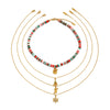 Women's Geometric Christmas Pendant Necklace In Stainless Steel With Vacuum Gold Plating And Lobster Clasp