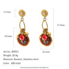 Women's Geometric Christmas Tree And Snowman Stainless Steel Vacuum Goldplated Earrings