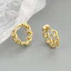 Women's Geometric Circle Earrings In S925 Sterling Silver With Electroplated Light Luxury Style