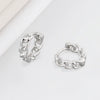 Women's Geometric Circle Earrings In S925 Sterling Silver With Electroplated Light Luxury Style