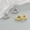 Women's Geometric Circle Earrings In S925 Sterling Silver With Electroplated Light Luxury Style